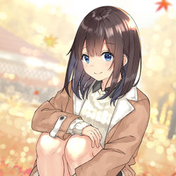This is a pixiv picture whose title is 紅葉.