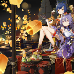 This is a pixiv picture whose title is 海灯节.