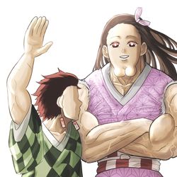 This is a pixiv picture whose title is ありがとう鬼滅の刃.
