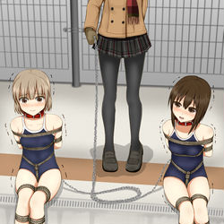 This is a pixiv picture whose title is 沙希ちゃんと友梨ちゃんと寒中水泳.