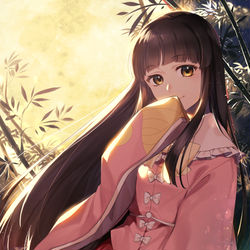 This is a pixiv picture whose title is 輝夜.