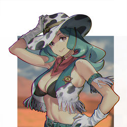 This is a pixiv picture whose title is カウガール.