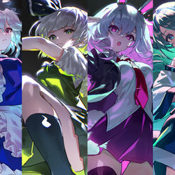 This is a pixiv picture whose title is 自機の人たち.