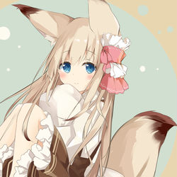 This is a pixiv picture whose title is きつねっこ.