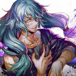 This is a pixiv picture whose title is 【呪術廻戦】真人.