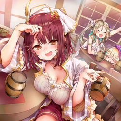 This is a pixiv picture whose title is ソフィー先生は酒癖がわるい.