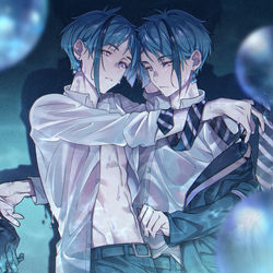 This is a pixiv picture whose title is 【ツイステ】ジェイドとフロイド.
