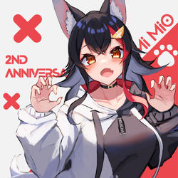 This is a pixiv picture whose title is みおしゃ2周年.