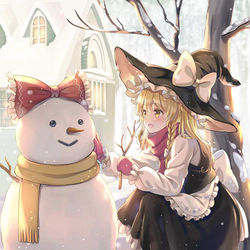This is a pixiv picture whose title is 冬魔理沙.
