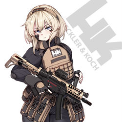This is a pixiv picture whose title is H&K  MP5 Kurz.
