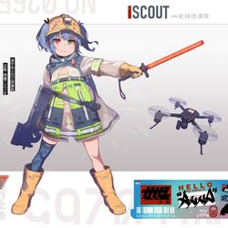 This is a pixiv picture whose title is 創作キャライラスト・JS小隊⑦(全5枚).