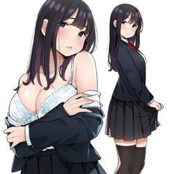 This is a pixiv picture whose title is 制服女の子.