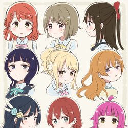 This is a pixiv picture whose title is 虹ヶ咲キャラクターらくがきまとめ.