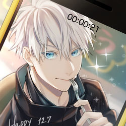 This is a pixiv picture whose title is 五条悟誕.