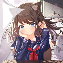 This is a pixiv picture whose title is 「あのね...」.