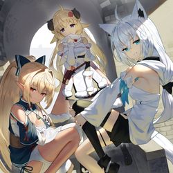 This is a pixiv picture whose title is バカタレ共.