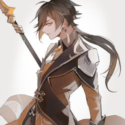 This is a pixiv picture whose title is 鍾離.