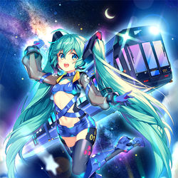 This is a pixiv picture whose title is MIKU FLYER-Evo.Ⅱ.