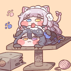 This is a pixiv picture whose title is 피곤한 포이.
