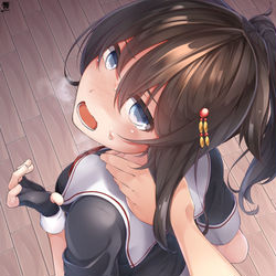 This is a pixiv picture whose title is ポニテ時雨ちゃん.