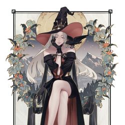 This is a pixiv picture whose title is 秋と冬の間の魔女.