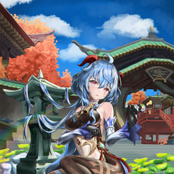 This is a pixiv picture whose title is 甘雨.