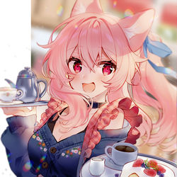 This is a pixiv picture whose title is 街で噂のウェイトレス！.