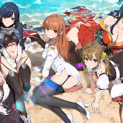 This is a pixiv picture whose title is DOAXVV x アズールレーン.