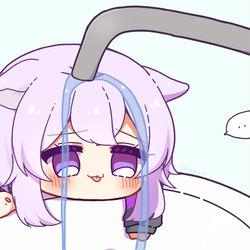 This is a pixiv picture whose title is 水を飲みたいおかゆん.