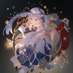 This is a pixiv picture whose title is snow miku 2021.