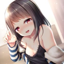 This is a pixiv picture whose title is まりなさんと宅飲み.