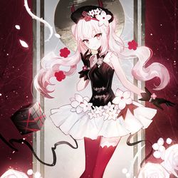This is a pixiv picture whose title is 薄紅色のお嬢様.