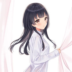 This is a pixiv picture whose title is 彼シャツ.