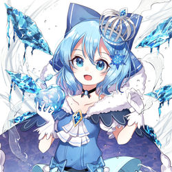 This is a pixiv picture whose title is 女王チルノ.
