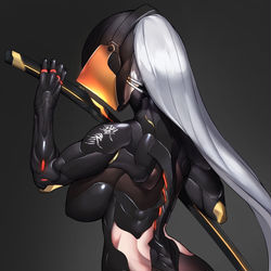 This is a pixiv picture whose title is 汎用機動人形三式  —  銀參.