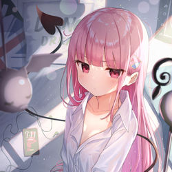 This is a pixiv picture whose title is 朝は苦手.