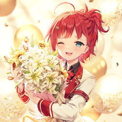 This is a pixiv picture whose title is 朝日南アカネ.