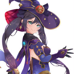 This is a pixiv picture whose title is モナ　背景なし.