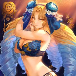 This is a pixiv picture whose title is 下着モデル「アストライア様」.