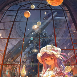 This is a pixiv picture whose title is 大黄画的-占星少女.