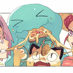 This is a pixiv picture whose title is ポケモンと生きている.