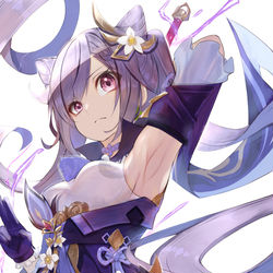 This is a pixiv picture whose title is 刻晴.