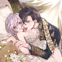 This is a pixiv picture whose title is 公爵様は私の体に飢えている。.