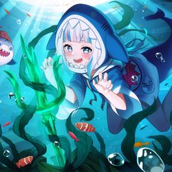 This is a pixiv picture whose title is GawrGura.
