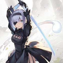 This is a pixiv picture whose title is ２Bカラー妖夢.