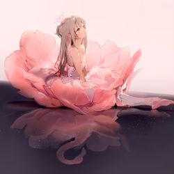 This is a pixiv picture whose title is 夢見るフラミンゴ.