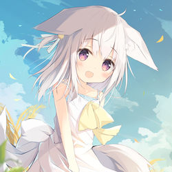 This is a pixiv picture whose title is しろきつね.