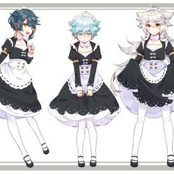 This is a pixiv picture whose title is モンドのメイド服.