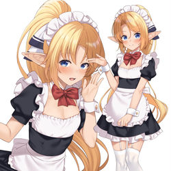 This is a pixiv picture whose title is メイドのエルフ２.