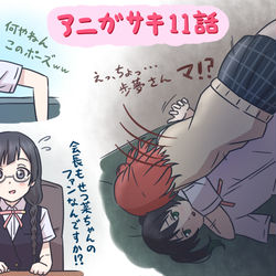 This is a pixiv picture whose title is アニガサキ11話を衝動描き.